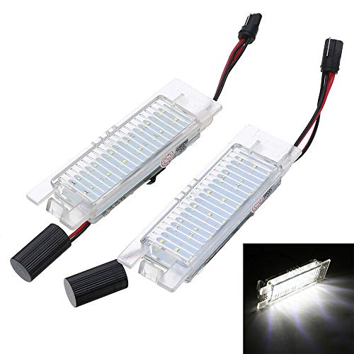 Ricoy 2 piezas de 18 luces LED para placa de matrícula para Corsa C D, Astra H J Insignia 6000 K (paquete de 2)