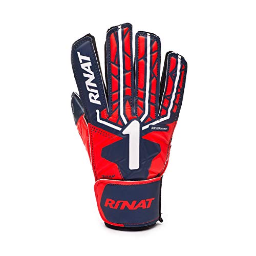 Rinat Titan Nova Guante De Portero, Unisex niños, Rojo/Azul Marino, 6