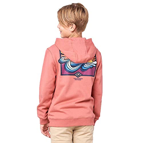 Rip Curl SWC Hazed Z/h Fleece Sudadera con capucha para niños, Vino lavado, 14 años