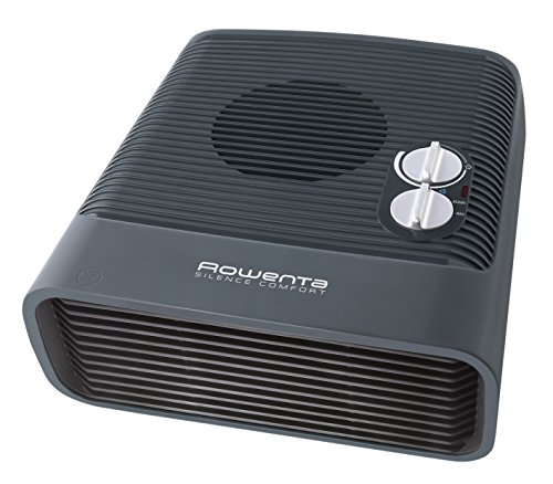 Rowenta Comfort Silence SO5115 - Calefactor Comfort Compact 2400W, función Silence, 2 velocidades, termostato mecánico función anti-heladas, ventilador aire frío, fácil transporte, negro