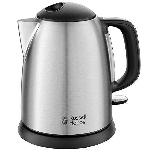 Russell Hobbs Hervidor de Agua Eléctrico Adventure - 2400 W, 1 litro, Acero Inoxidable, Filtro Extraíble, Plata - 24991-70