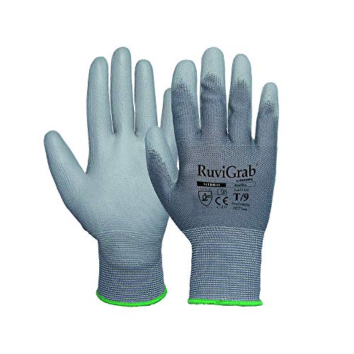 Ruvigrab 8436021582928, Guantes con Soporte Textil, 1, 10, Gris/Gris