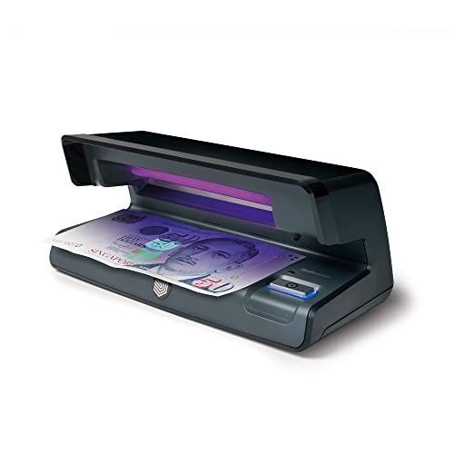 Safescan 70 Negro - Detector UV con luz LED para verificar la marca al agua y la microimpresión en billetes, tarjetas de crédito y documentos de identidad