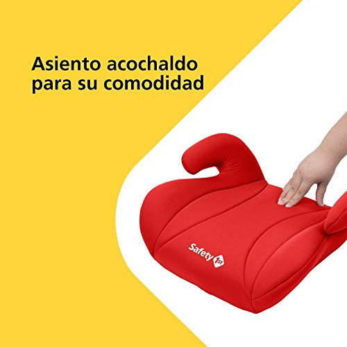 Safety 1st Manga Safe Elevador, Silla de Coche Grupo 3, Alzador para Niños 3-12 años, 15-36 kg, Full Red (rojo)