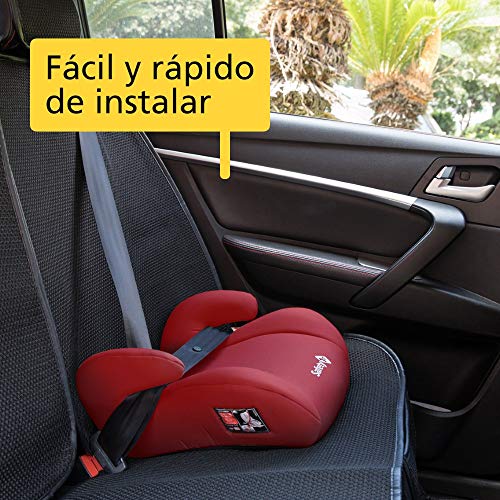 Safety 1st Manga Safe Elevador, Silla de Coche Grupo 3, Alzador para Niños 3-12 años, 15-36 kg, Full Red (rojo)