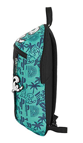 Safta Mini Mochila Uso Diario de El Niño Beach Party, 220x100x390mm, Verde/Negro, M (M821)