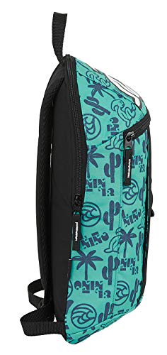 Safta Mini Mochila Uso Diario de El Niño Beach Party, 220x100x390mm, Verde/Negro, M (M821)