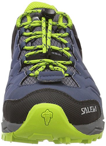 Salewa JR Mountain Trainer Waterproof Zapatos de Senderismo, Dark Denim/Cactus, 30 EU