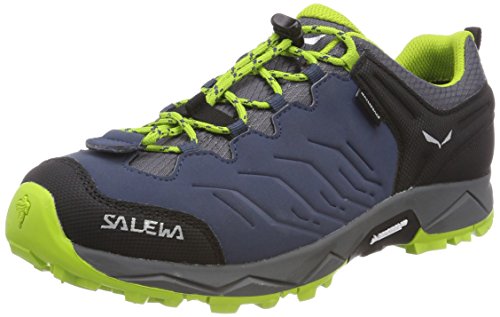 Salewa JR Mountain Trainer Waterproof Zapatos de Senderismo, Dark Denim/Cactus, 30 EU