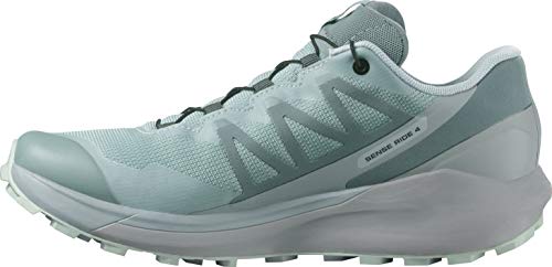 SALOMON Sense Ride 4 Gore Tex Invisible FIT, Zapatillas de Senderismo Mujer, Slate/Monument/Pastel Turquoise, 42 EU