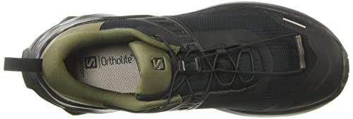 Salomon X Raise Hombre Zapatos de trekking, Negro (Black/Grape Leaf/Phantom), 47 ⅓ EU