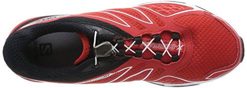 Salomon X-Scream 3D - Zapatillas de running para hombre, Bright Red/Black/White, EU 40.7