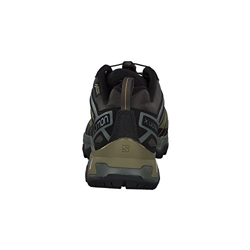 Salomon X Ultra 3 Gore-Tex (impermeable) Hombre Zapatos de trekking, Gris (Castor Gray/Beluga/Green Sulphur), 45 ⅓ EU