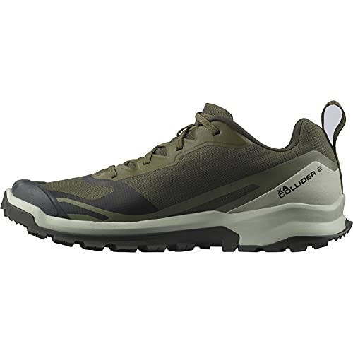 Salomon XA Collider 2 Hombre Zapatos de trail running, Verde (Olive Night/Mineral Gray/Peat), 44 EU