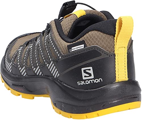 Salomon XA Pro V8 Climasalomon Waterproof (impermeable) unisex-niños Zapatos de trail running, Verde (Olive Night/Black/Sulphur), 29 EU