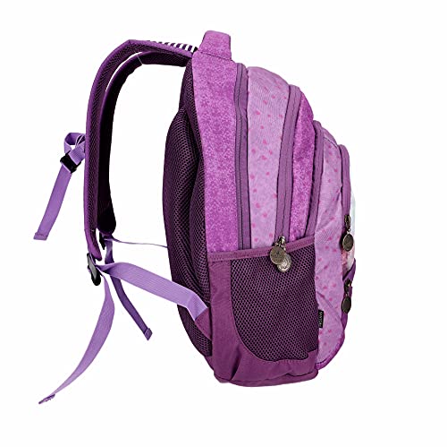 SANTORO Gorjuss 21GJS107-PUR, mochila escolar con compartimento para portátil de 15,6 pulgadas, 46,5 cm, 35 l, 46,5 x 34,5 x 18, Purrrrfect Pals