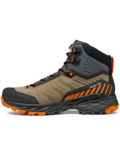 Scarpa Schuhe Rush Trek GTX Men - Zapatillas para hombre, talla 43,5, color marrón y naranja