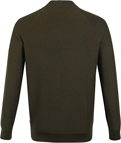 Scotch & Soda Jersey de Manga raglán con Estructura de Punto, Contiene Lana Suéter, Uniform Green 4316, L para Hombre