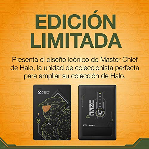 Seagate Game Drive for Xbox Halo Edition - Master Chief Unidad HDD Externa portátil LE de 5 TB - USB 3.2 Gen 1 diseñada para Xbox One, Xbox Series X/S, 2 años Rescue Services (STEA5000406)