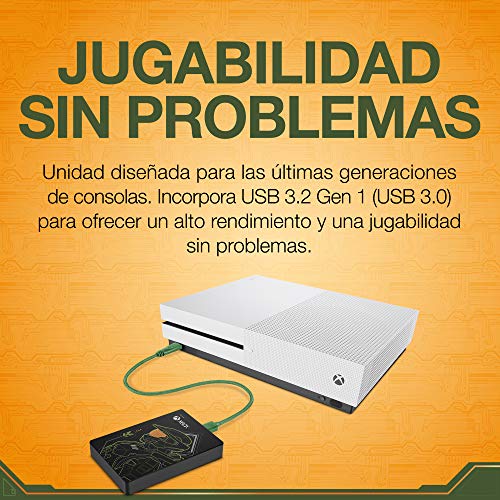 Seagate Game Drive for Xbox Halo Edition - Master Chief Unidad HDD Externa portátil LE de 5 TB - USB 3.2 Gen 1 diseñada para Xbox One, Xbox Series X/S, 2 años Rescue Services (STEA5000406)