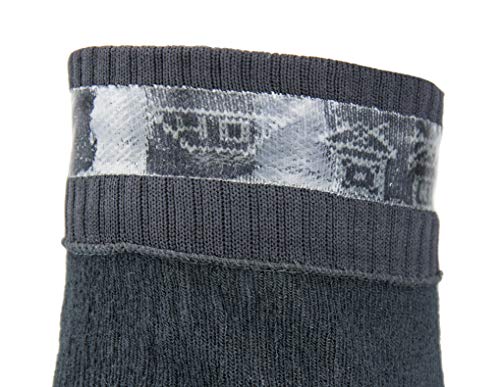 Seal Skinz Waterproof Warm Weather Mid Length Sock with Hydrostop Calcetines, Unisex Adulto, Negro, L