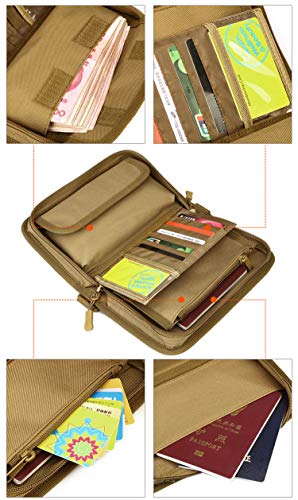 Selighting Monedero Moda Nylon Estilo Militar Táctical Cartera de Embrague Hombre Casual Largo Billetera Grande Cartera de Men con Cremallera para Llaves,Tarjetas,Telefono Movil 6 Pulgadas (Negro)