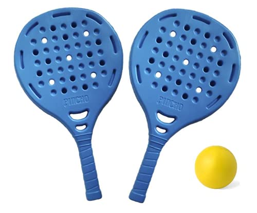 Set Palas de Pádel 2 Palas + 1 Pelota EVA Impermeable al Agua