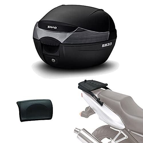 Sh33rehe12 - Kit fijacion y Maleta baul Trasero + Respaldo Pasajero Regalo sh33 Compatible con Honda x-Adventure 750 17 Honda x-ADV 2017-2017