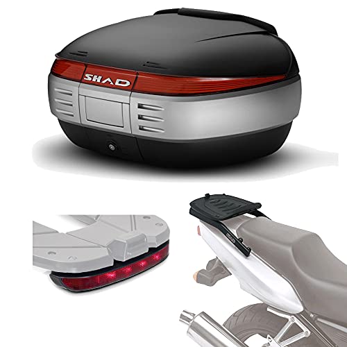 Sh50luhe120 - Kit fijacion y Maleta baul Trasero + luz de Freno Regalo sh50 Compatible con Honda x-Adventure 750 17 Honda x-ADV 2017-2017