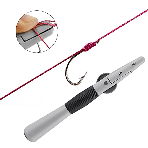 Simple pesca atar nudo herramienta, 2 unids de gancho simple y doble rápido nudo Tyer herramientas ligero y portátil acero inoxidable+ABS hecho para pesca pescador accesorios