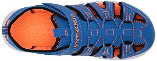 Skechers C-flex Sandal 2.0 Heat Blast, Sandalias para pescador Niños, Negro (Blue/Black), 35 EU