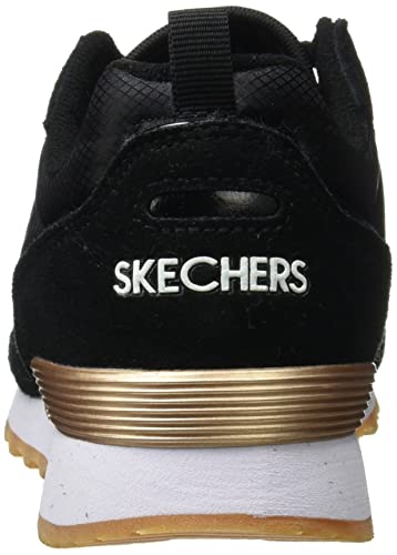 Skechers Originals OG 85 Goldn Gurl, Zapatillas Mujer, Negro (Black Suede/Nylon/Mesh/Rose Gold Trim), 36 EU