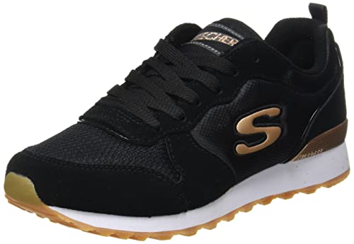 Skechers Originals OG 85 Goldn Gurl, Zapatillas Mujer, Negro (Black Suede/Nylon/Mesh/Rose Gold Trim), 36 EU