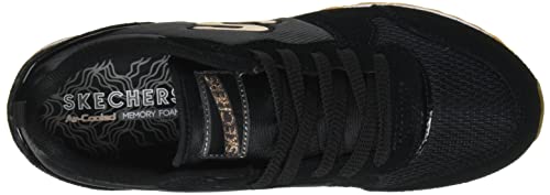 Skechers Originals OG 85 Goldn Gurl, Zapatillas Mujer, Negro (Black Suede/Nylon/Mesh/Rose Gold Trim), 36 EU