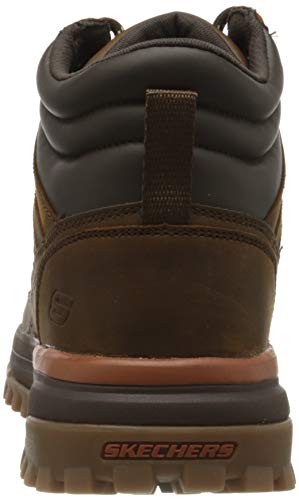 Skechers Parte Superior Media con Cordones, Zapatillas Hombre, marrón Oscuro, 40 EU