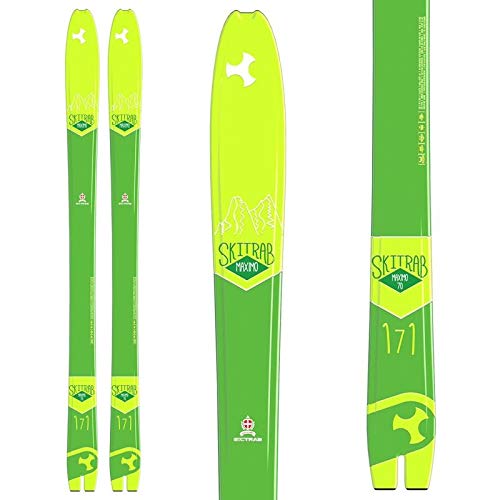 SKI TRAB Skitrab Maximo 70 - Esquís de Senderismo con Pieles Mixtas, Verde, 171cm