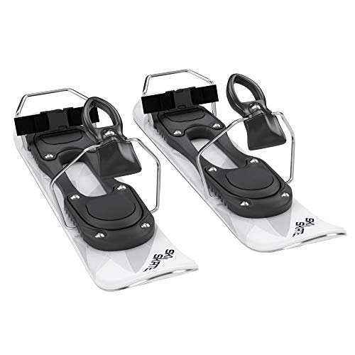 Skiskates - Mini Patines Cortos para Nieve I Esquís Patinaje Snowblades Skiboards I Patines para la Nieve I El Esquí más Corto (SKI Boot/White)