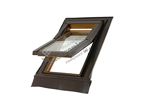 Skylight - Ventana de techo (PVC, 78 x 118 cm, con marco de cubierta, Ug=1,0 W2mK)