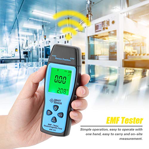 SMART SENSOR Medidor EMF Detector de Radiación de Campo Electromagnético para Pruebas de radiación de campo eléctrico y magnético mG uT(AS1392)