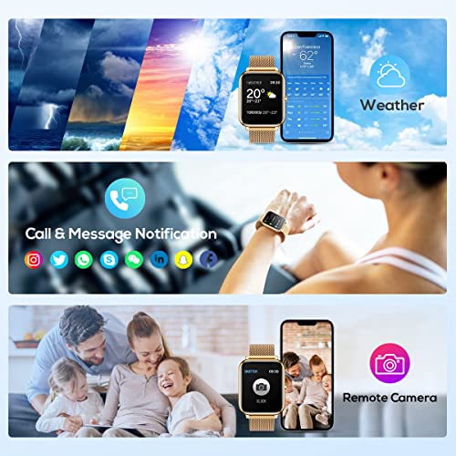 Smartwatch Reloj Inteligente Hombre Mujer - Impermeable Pulsera Actividad Inteligente con Pulsómetro Caloría Monitor de Sueño Pantalla Táctil Reloj Deportivo Podómetro Pulsera para Android y iOS