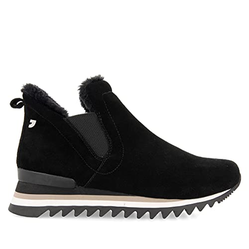 Sneakers Negras de botín Slip on con Mini cuña para Mujer ECKERO