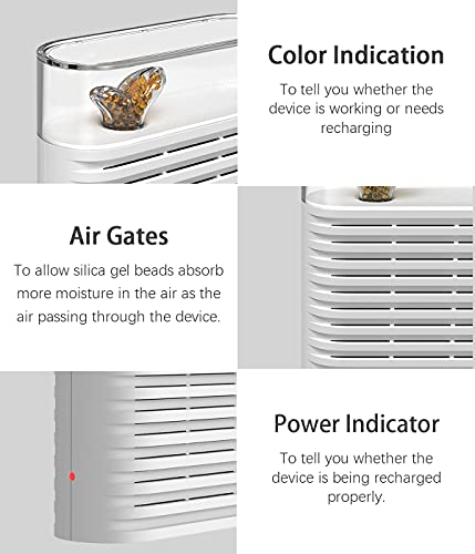 Snowpea Deshumidificador reutilizable de armario inalámbrico, removedor de condensación, absorbente de humedad, absorbe la humedad en el armario y cajón y espacios pequeños