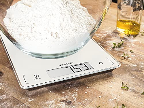 Soehnle Báscula para cocina Page Profi 300, peso digital blanco con función Sensor Touch, báscula electrónica hasta 20 kg (precisión de 1 g)