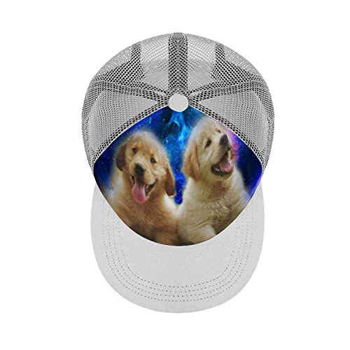 Sombrero de malla ajustable Galaxy para hombres y mujeres, gorra de béisbol para perro Labrador, Perro labrador gris claro, S/L