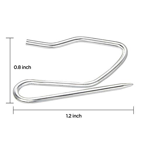 Sopito Metal Ganchos de Cortina, 200 Piezas Acero Inoxidable Gancho de Cortina