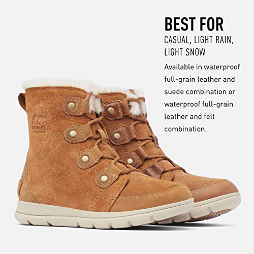 Sorel Explorer Joan Botas para nieve para Mujer, Marrón (Camel Brown/Ancient Fossil), 43 EU