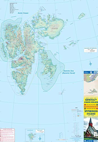 Spitsbergen/Svalbard 1:800 000: Touristik Map Spitsbergen/Svalbard /North Norway