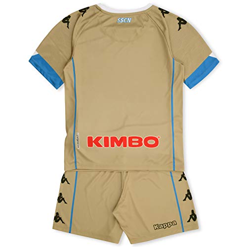 SSC NAPOLI, Kit Gara Portiere Home 2020/21 Unisex Niños, Beige-Azul Claro, 6 años