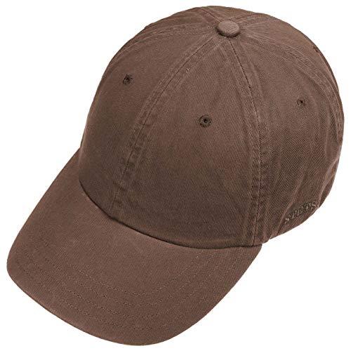 Stetson Gorra de Béisbol Rector Mujer/Hombre - Protector UV Sol Hebilla Metal, con Visera Verano/Invierno - Talla única marrón