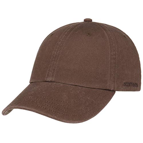 Stetson Gorra de Béisbol Rector Mujer/Hombre - Protector UV Sol Hebilla Metal, con Visera Verano/Invierno - Talla única marrón